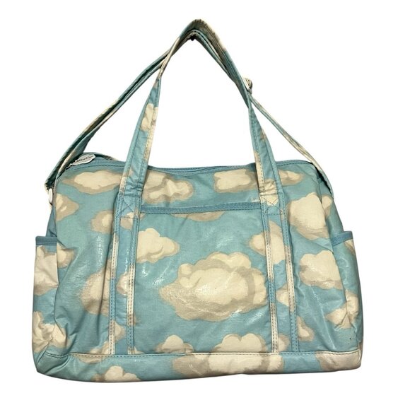 Nick & Nora Bag Clouds In A Blue Sky Weekender Tote w/Changing Pad RARE - Picture 2 of 15